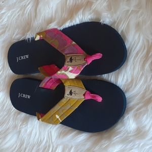 J. Crew Flamingo Flip Flops Size 8